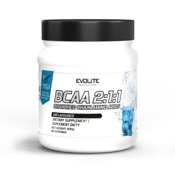 Evolite Nutrition BCAA 2:1:1 400g Aminokwasy Leucyna Walina Izoleucyna
