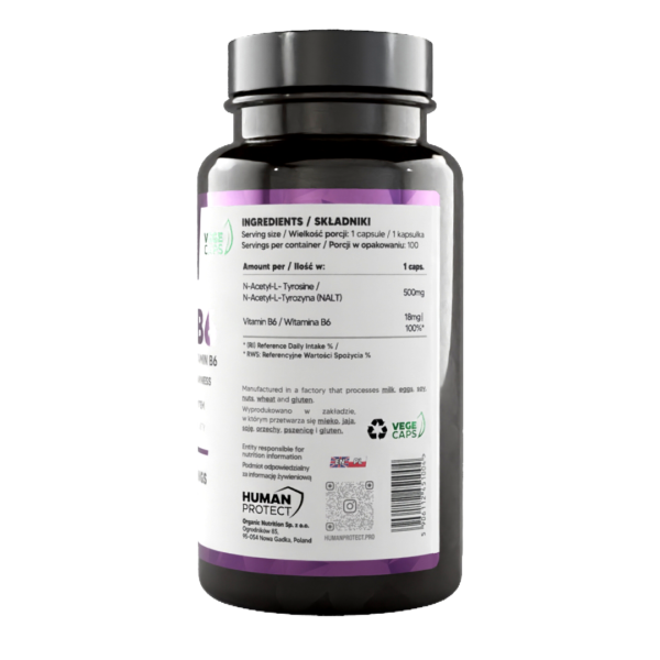 Human Protect NALT + B6 500mg 100vcaps Acetylowana Tyrozyna - obrazek 3