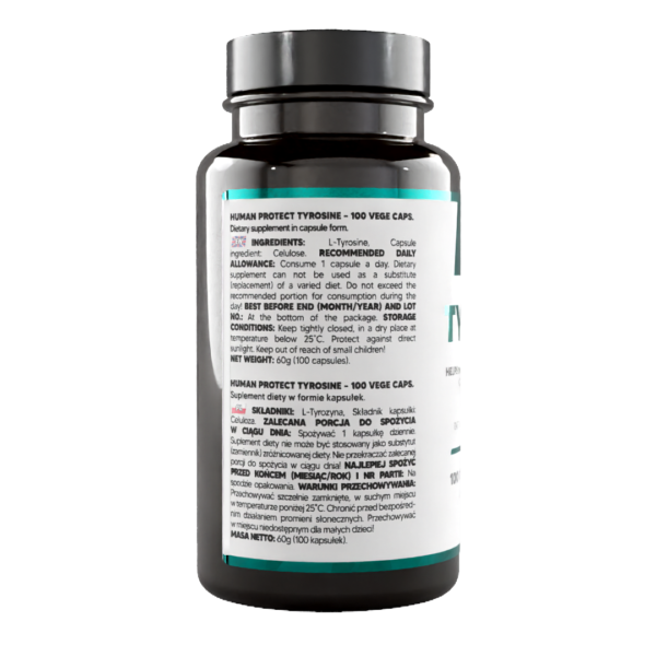 Human Protect Tyrosine 500mg 100vkaps Tyrozyna - obrazek 2