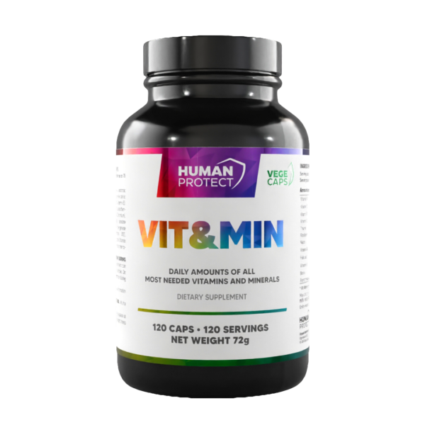 Human Protect VIT&MIN Vitamin&Minerals 120vcaps Witaminy Minerały Kompleks