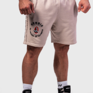 NEBBIA WASHED SWEAT SHORTS LEGEND 786 jasno-szare spodenki na siłownię