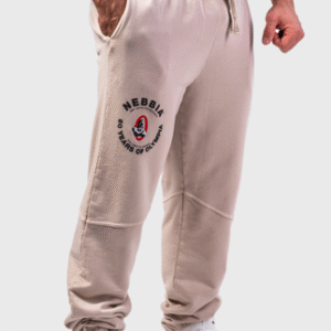 NEBBIA Washed Joggers LEGEND 795 spodnie dresowe jasno-szare