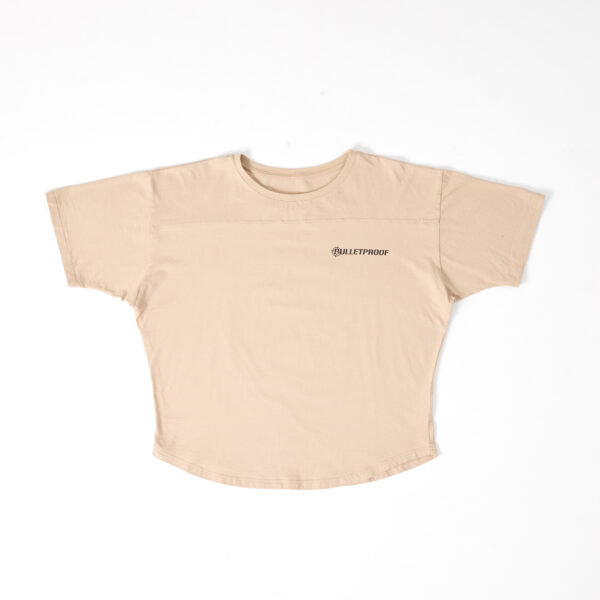 Bulletproof T-shirt Oversize CHOOSE THE BULLET Beżowy - obrazek 2