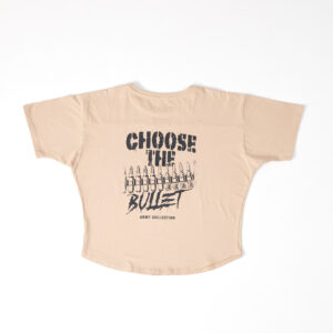 Bulletproof T-shirt Oversize CHOOSE THE BULLET Beżowy