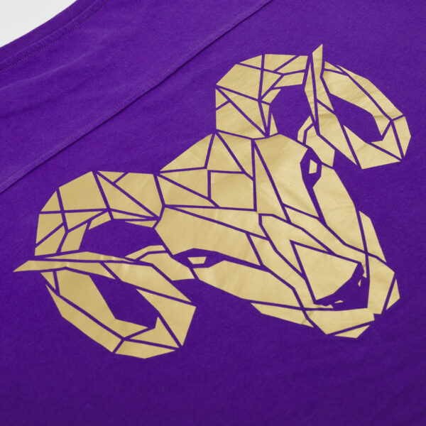Human Protect T-shirt Oversize G.O.A.T Fioletowy - obrazek 5