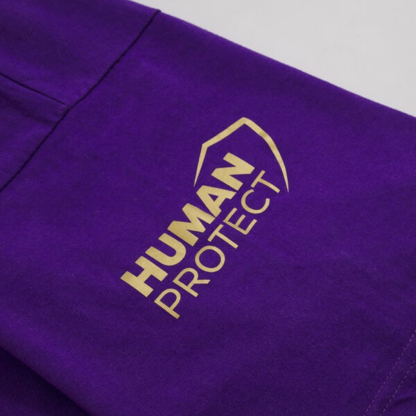 Human Protect T-shirt Oversize G.O.A.T Fioletowy - obrazek 3