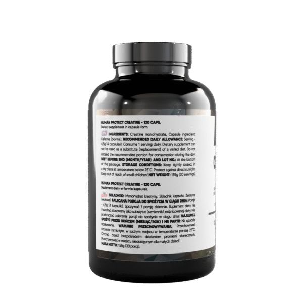 Human Protect Creatine Monohydrate 120kaps kreatyna mono masa siła - obrazek 2