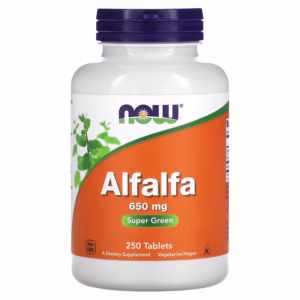 NOW Foods Alfalfa 650 mg 250 tabletek Lucerna