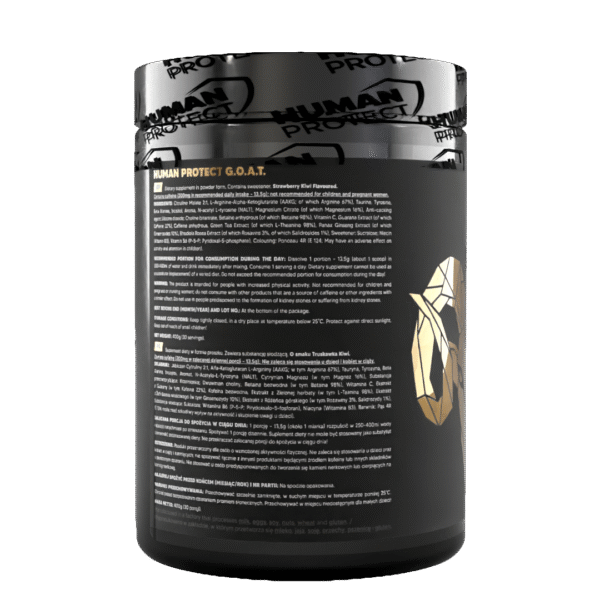 Human Protect GOAT 400g preworkout siła pompa Nabagło - obrazek 6