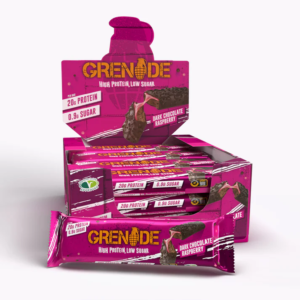 Grenade Carb Killa Protein Bar 60 g Dark Chocolate Raspberry  - Białkowy baton o smaku malin w ciemnej czekoladzie