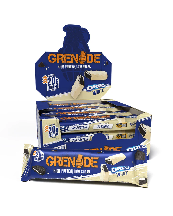 Grenade Carb Killa Protein Bar 60 g Oreo White  – Białkowy baton o smaku białych ciastek Oreo