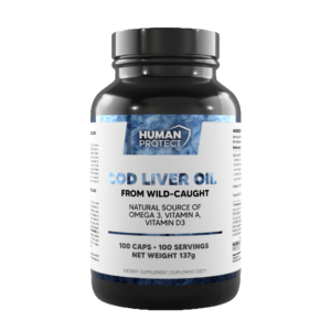 Human Protect Cod Liver Oil 100caps Olej z wątroby dzikiego dorsza