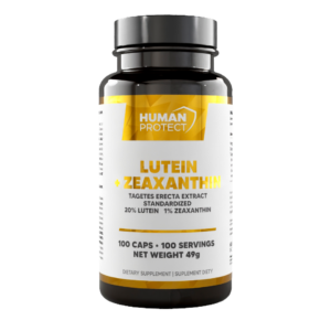 Human Protect Lutein + Zeaxanthin 100 softgels – Ekstrakt z Aksamitki Wzniesionej
